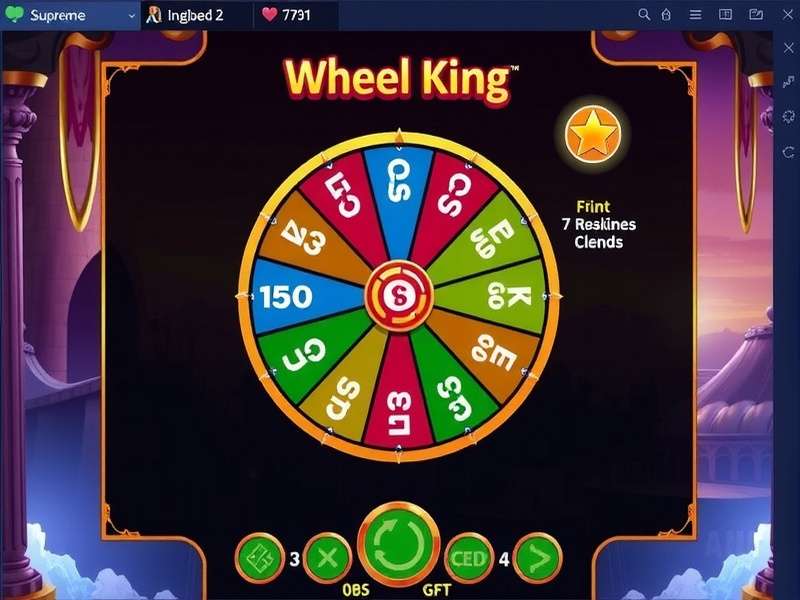 Supreme Wheel King Game Interface